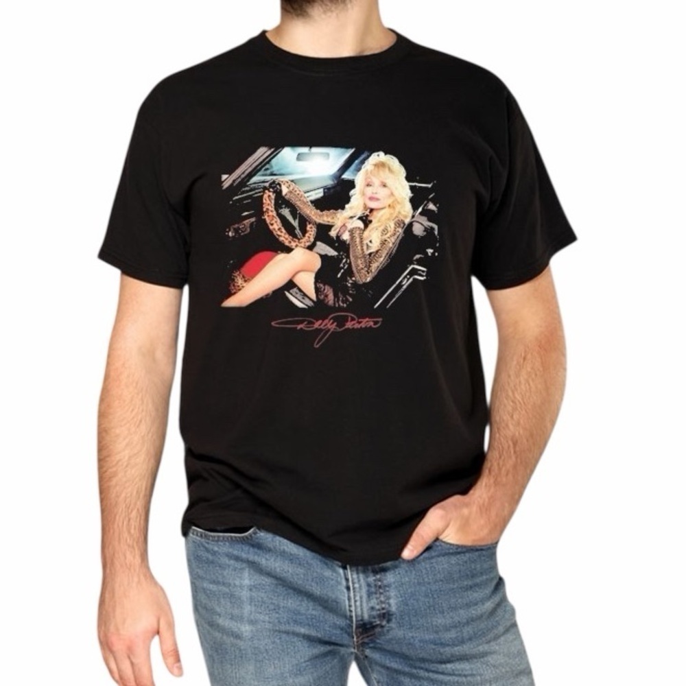 Dolly Parton Graphic Tee Shirt 3XL Cadillac Black Country Music Western Oversize